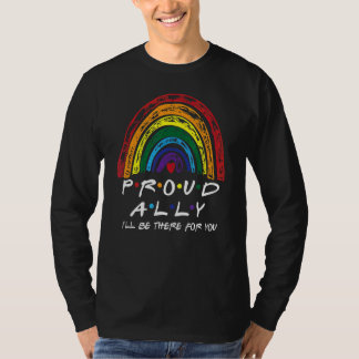 Camiseta Orgulhoso Lgbt Ally Leopard Rainbow Para Gay Bisse