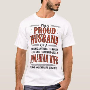 Camiseta Orgulhoso Marido Do Namorados Romeno