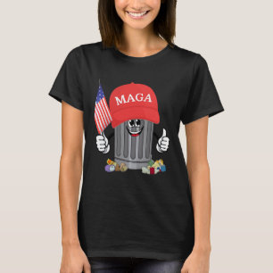 Camiseta Orgulhoso Mega Lixo Apoiador do Trump Lixeira Cart