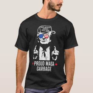 Camiseta Orgulhoso Mega Lixo Trump Faz Lixo Americano Gre
