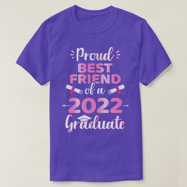 Camiseta Orgulhoso melhor amigo de uma classe de graduação  (Frente do Design)