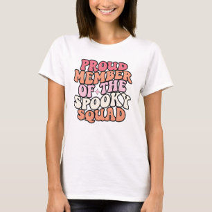 Camiseta Orgulhoso Membro da Equipe Assustadora Halloween