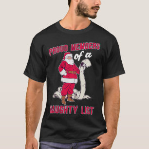 Camiseta Orgulhoso Membro Da Lista Malvada Feliz Natal 