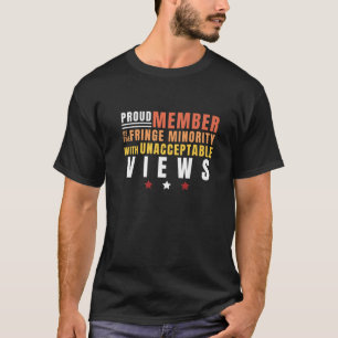 Camiseta Orgulhoso Membro Da Minoria Da Margem Com Inaceit