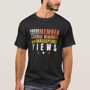 Camiseta Orgulhoso Membro Da Minoria Da Margem Com Inaceitá
