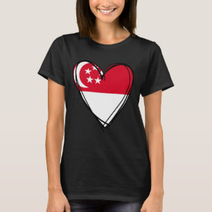 Camiseta Orgulhoso Menino Menina Tia Pai Mãe Singapura