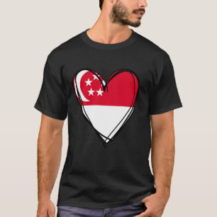 Camiseta Orgulhoso Menino Menina Tia Pai Mãe Singapura