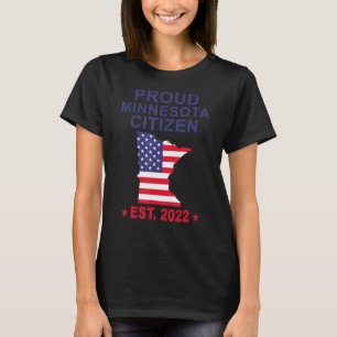 Camiseta Orgulhoso Minnesota Citizen 2022 USA Flag Minnesot