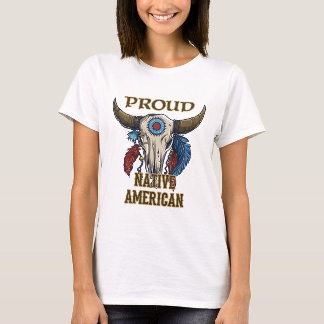 Camiseta Orgulhoso Nativo Americano (Frente)