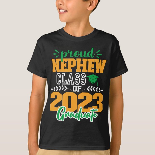 Camiseta Orgulhoso NEPHEW de uma Classe de SCRIPT MODERN 20 (Frente)