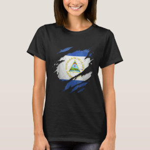 Camiseta Orgulhoso Nicaraguense Bandeira da Nicarágua Ras