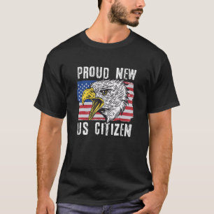 Camiseta Orgulhoso Novo Cidadão dos EUA Cidadania Novo Cida