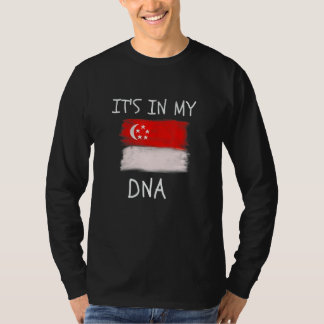 Camiseta Orgulhoso Orgulho de Cingapura Está no meu DNA Cin