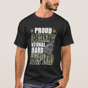 Camiseta Orgulhoso Padrasto do Exército Guarda Nacional Cam