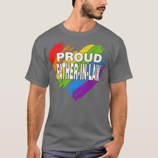 Camiseta Orgulhoso PadreInLaw Orgulho gay Tee Fathe LGBT