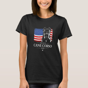 Camiseta Orgulhoso Pai Cane Corso Bandeira Americana Patrió