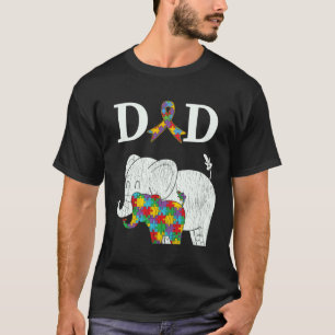 Camiseta Orgulhoso Pai Conscientização do Autismo Filho(a)