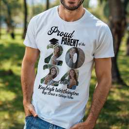 Camiseta Orgulhoso Pai da Colagem de Fotos Personalizada do