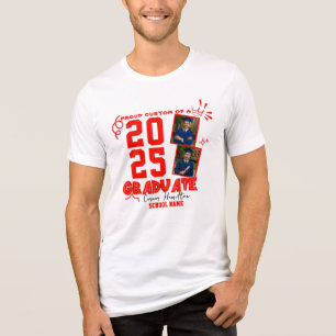Camiseta Orgulhoso Pai da Família de Fotos Personalizada do