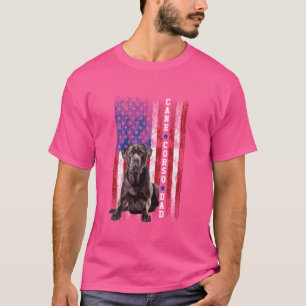 Camiseta Orgulhoso Pai de Cane Corso do Câncer da Bandeira