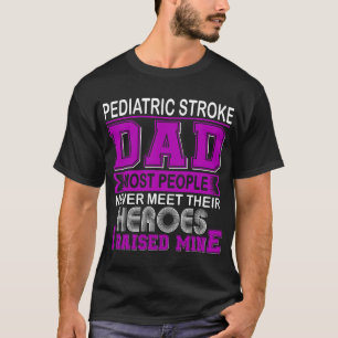 Camiseta Orgulhoso Pai de Sobrevivente de AVC Pediátrico Eu