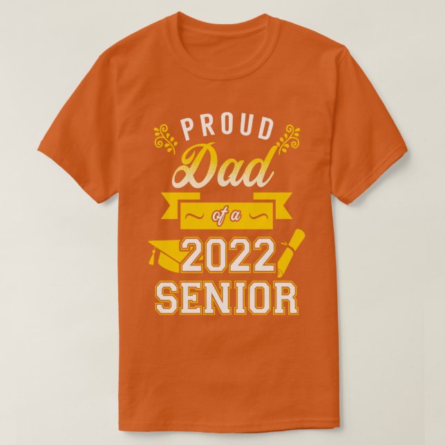 Camiseta Orgulhoso Pai de um 2022 Senior 5 (Frente do Design)