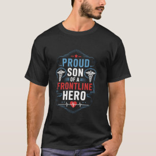 Camiseta Orgulhoso Pai de um Filho Enfermeiro Design para E