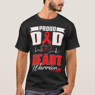 Camiseta Orgulhoso Pai De Um Guerreiro Do Coração Conscient