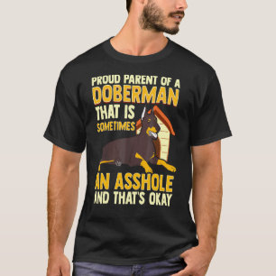 Camiseta Orgulhoso Pai De Um Homem-Cachorro Doberman Pinsch