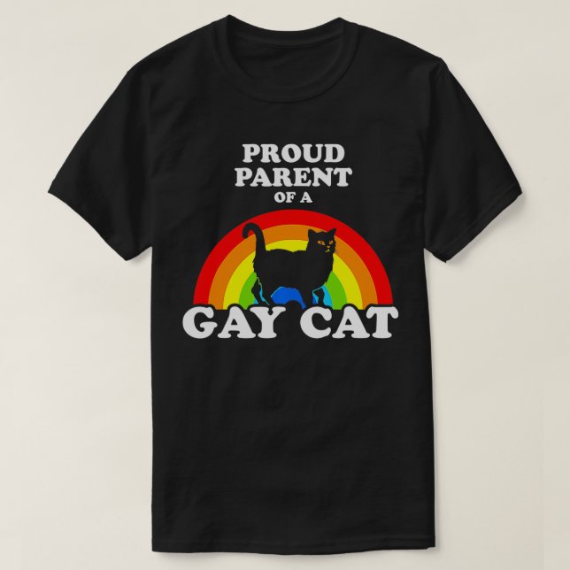 Camiseta Orgulhoso Pai De Um Orgulho De Gatos LGBT Gay (Frente do Design)