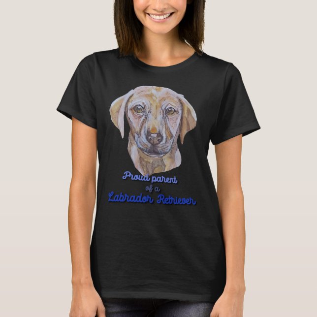 Camiseta Orgulhoso Pai De Um Retriever Labrador (Frente)