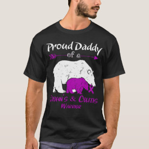 Camiseta Orgulhoso Pai de uma Conscientização sobre Crohn e