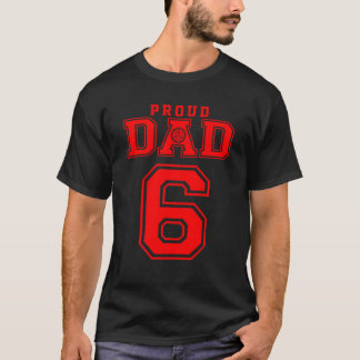 Camiseta Orgulhoso Pai de Volei Número 6 R