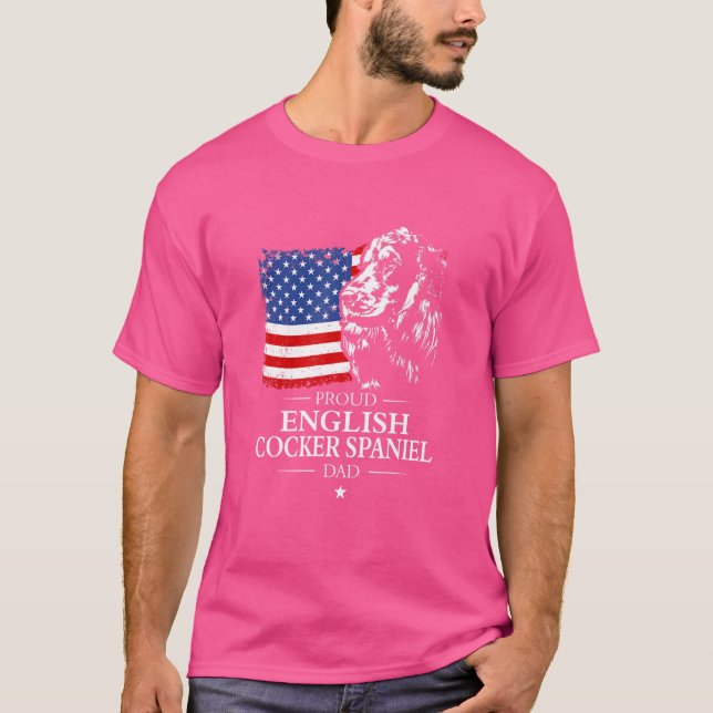 Camiseta Orgulhoso Pai Inglês Cocker Spaniel (Frente)