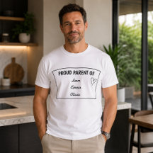 Orgulhoso Pai/Mãe De Com Nomes Personalizados De C
