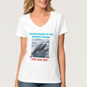 Camiseta Orgulhoso Pai/Mãe do Splash de Aniversário