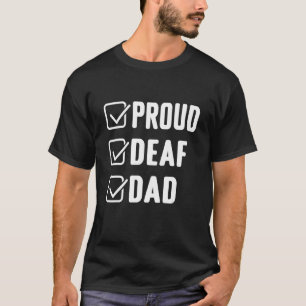 Camiseta Orgulhoso pai surdo gesto de mão em ASL conscienti