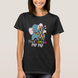 Camiseta Orgulhoso Pap Pap Conscientização do Autismo Famíl
