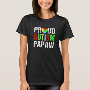 Camiseta Orgulhoso Papaw Autismo Família Coração Correspond