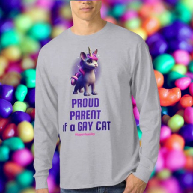 Camiseta Orgulhoso Paw-rent: Edição Uni-Gato (Criador carregado)