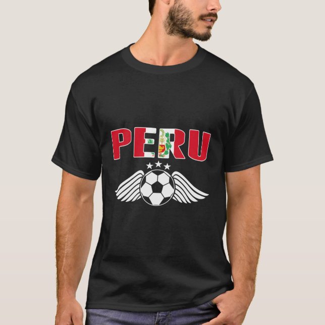 Camiseta Orgulhoso Peru: Ventiladores de futebol Jersey Ban (Frente)