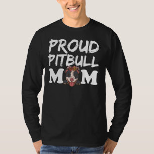 Camiseta Orgulhoso Pitbull Mãe Engraçado Touro Mamãe Relaxo
