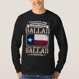Camiseta Orgulhoso Por Dizer Que Venho Da Bandeira Do Texas