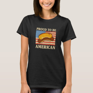 Camiseta Orgulhoso Por Ser Um Americano Pro EUA Hot Dog Pat
