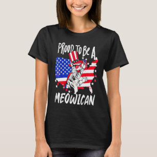 Camiseta Orgulhoso por ser um gato Meowicano 4 de julho ban