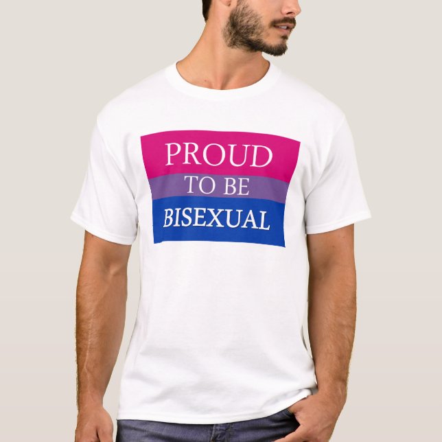 Camiseta Orgulhoso ser bissexual (Frente)