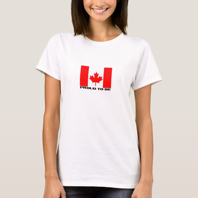Camiseta Orgulhoso ser canadense (Frente)