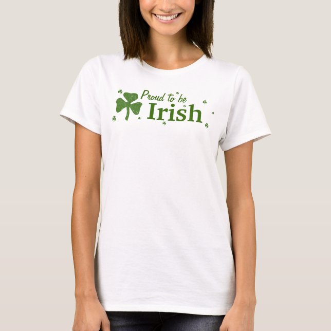 Camiseta Orgulhoso ser irlandês! (Frente)