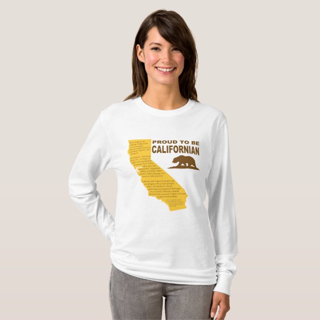 Camiseta Orgulhoso ser LT de LongSleeve do californiano (Frente Completa)