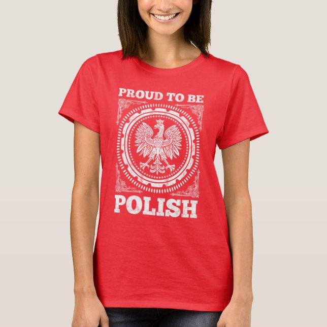 Camiseta Orgulhoso ser polonês (Frente)